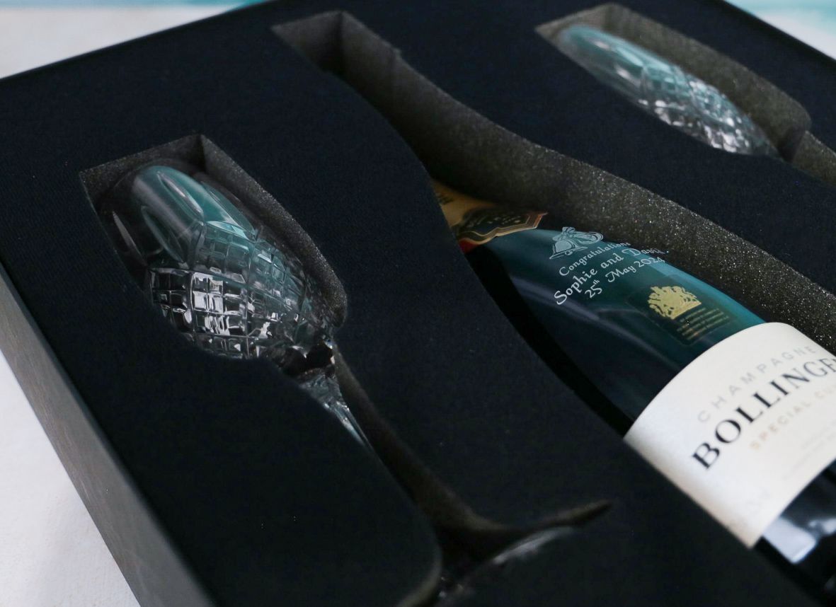 Hand Engraved Champagne Sets